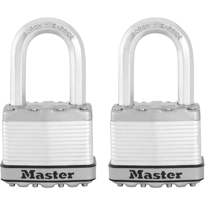 Master Lock M5XT 2in (51mm) Wide Magnum® Laminated Steel Padlock; 2 Pack-Keyed-Master Lock-1-1/2in-M5XTLF-KeyedAlike.com