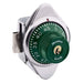 Master Lock 1630MD Built-In Combination Lock with Metal Dial for Lift Handle Lockers - Hinged on Right-Master Lock-Green-1630MDGRN-KeyedAlike.com