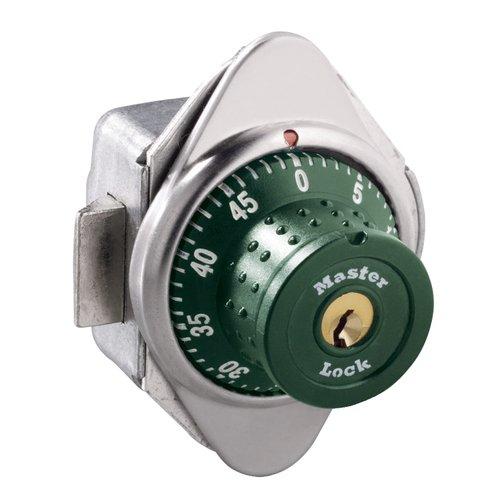 Master Lock 1652MD Built-In Combination Lock with Green Metal Dial Single Point Latch Lockers - Hinged on Right-Master Lock-Green-1652MDGRN-KeyedAlike.com