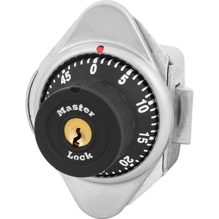 Master Lock 1655MD Built-In Combination Lock with Metal Dial for Horizontal Latch Box Lockers - Hinged on Left-Master Lock-Black-1655MD-KeyedAlike.com