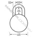 Master Lock 1573 1-7/8in (48mm) General Security Combination Padlock-Master Lock-KeyedAlike.com